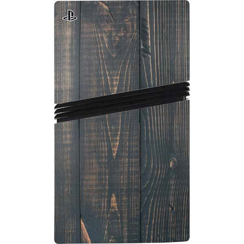 Black Painted Wood PS5 Pro Disk Console Skin