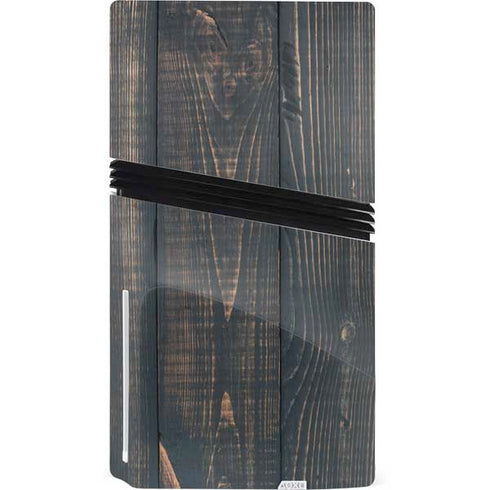 Black Painted Wood PS5 Pro Disk Console Skin