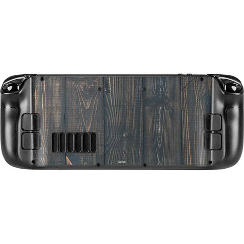 Black Painted Wood Steam Deck Handheld Gaming Computer Skin
