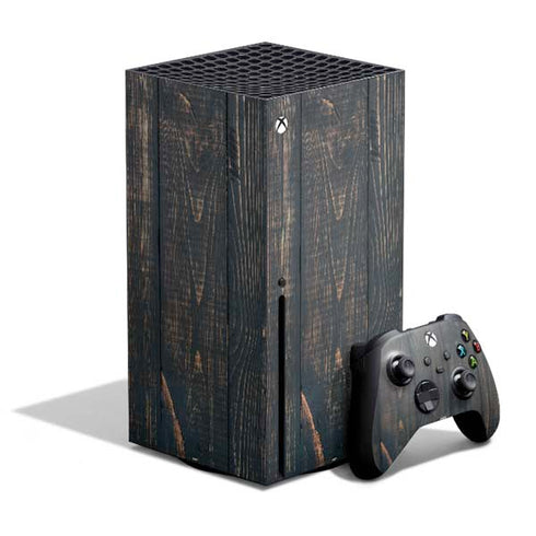 Black Painted Wood Xbox Series X Bundle Skin
