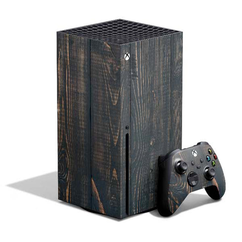 Black Painted Wood Xbox Series X Skins