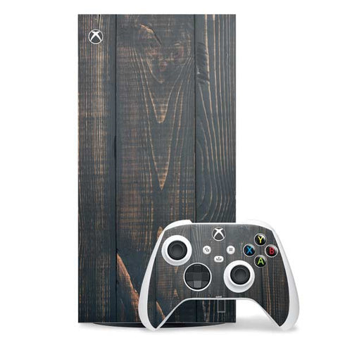 Black Painted Wood Xbox Series X Skins