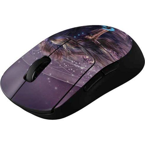 Black Rose Unicorn by Laurie Prindle G Pro Wireless Gaming Mouse Skin