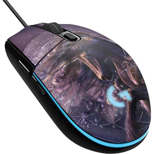 Black Rose Unicorn by Laurie Prindle G203 Prodigy RGB Wired Gaming Mouse Skin
