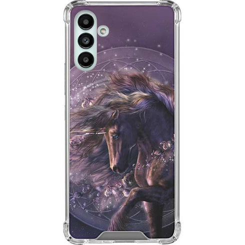 Black Rose Unicorn by Laurie Prindle Galaxy A13 5G Clear Case