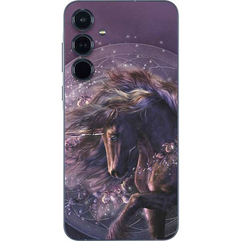 Black Rose Unicorn by Laurie Prindle Galaxy A35 5G Skin