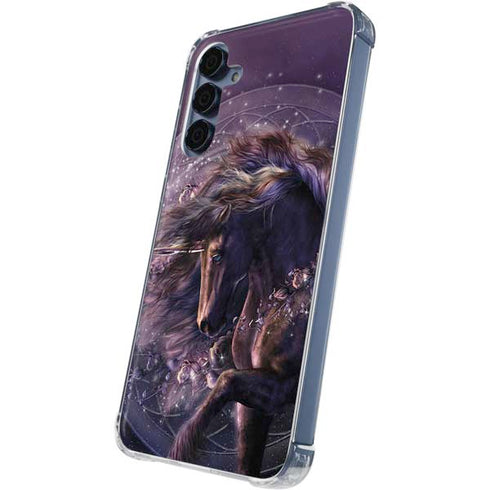 Black Rose Unicorn by Laurie Prindle Galaxy A55 5G Clear Case