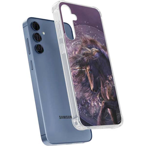 Black Rose Unicorn by Laurie Prindle Galaxy A55 5G Clear Case
