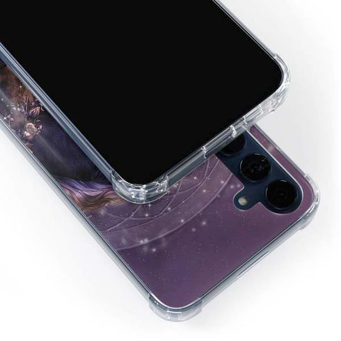 Black Rose Unicorn by Laurie Prindle Galaxy A55 5G Clear Case