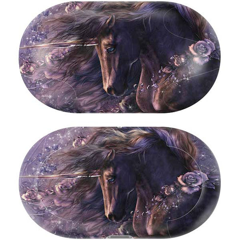 Black Rose Unicorn by Laurie Prindle Galaxy Buds Plus Skin
