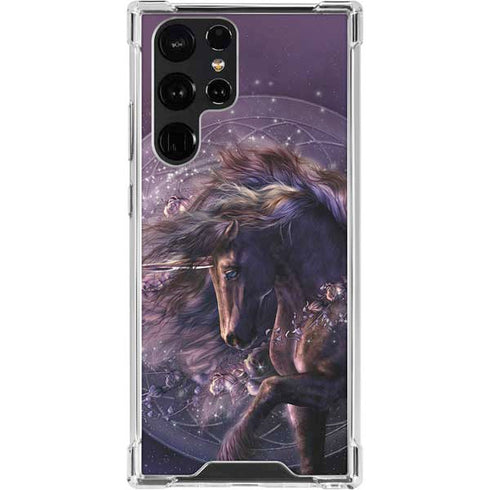 Black Rose Unicorn by Laurie Prindle Galaxy S23 Ultra Clear Case