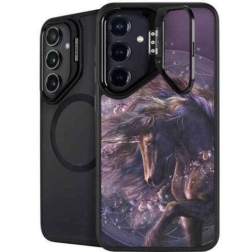 Black Rose Unicorn by Laurie Prindle Galaxy S25 Kickstand Case