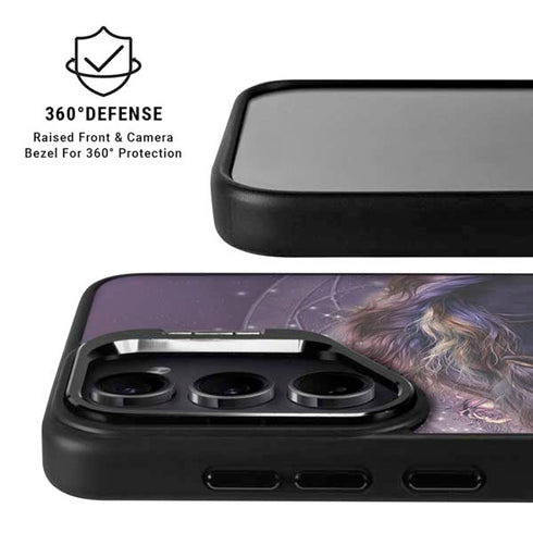 Black Rose Unicorn by Laurie Prindle Galaxy S25 Plus Kickstand Case