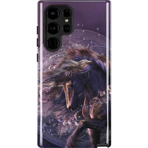 Black Rose Unicorn by Laurie Prindle Galaxy Cases