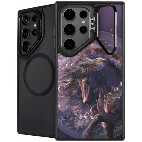 Black Rose Unicorn by Laurie Prindle Galaxy S24 Ultra Kickstand Case
