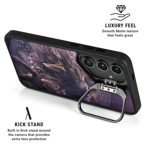 Black Rose Unicorn by Laurie Prindle Galaxy S24 Ultra Kickstand Case