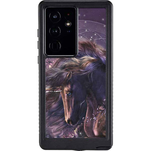 Black Rose Unicorn by Laurie Prindle Galaxy S24 Ultra Waterproof Case