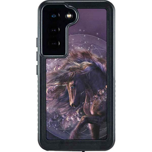Black Rose Unicorn by Laurie Prindle Galaxy S24 Waterproof Case