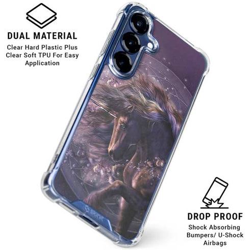 Black Rose Unicorn by Laurie Prindle Galaxy S25 Plus Clear Case