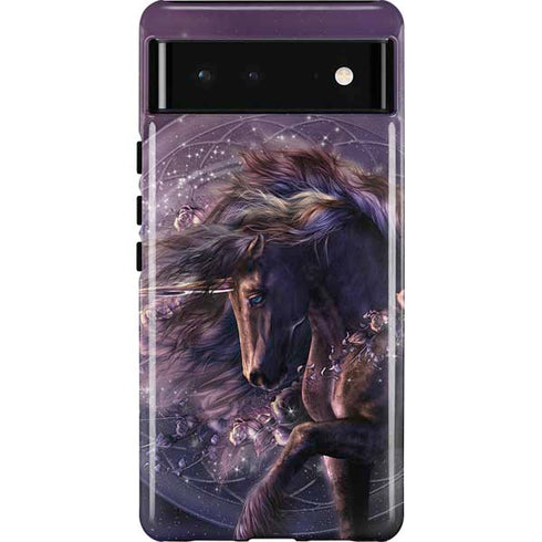 Black Rose Unicorn by Laurie Prindle Pixel Cases