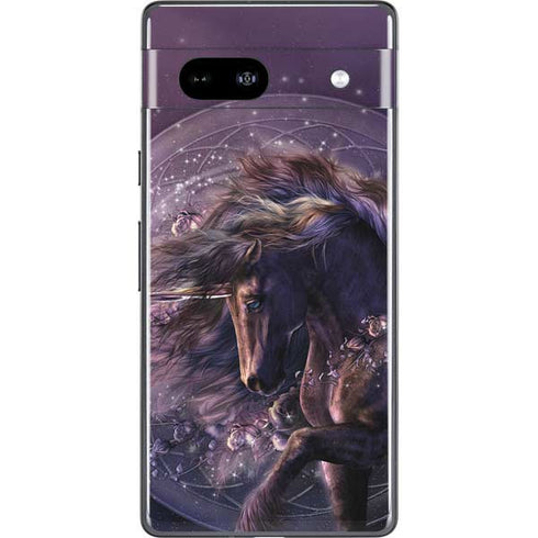 Black Rose Unicorn by Laurie Prindle Google Pixel 7a Skin