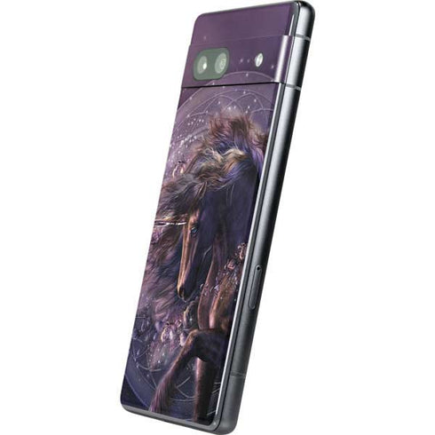 Black Rose Unicorn by Laurie Prindle Google Pixel 7a Skin