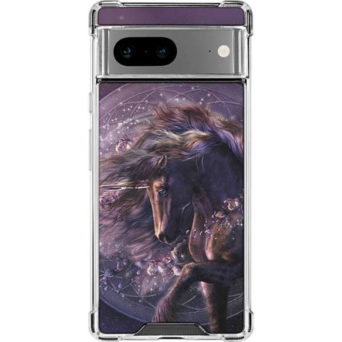 Black Rose Unicorn by Laurie Prindle Google Pixel 8a Clear Case