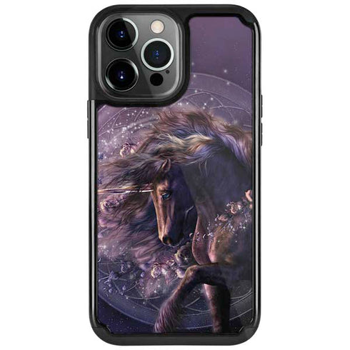 Black Rose Unicorn by Laurie Prindle iPhone Cases
