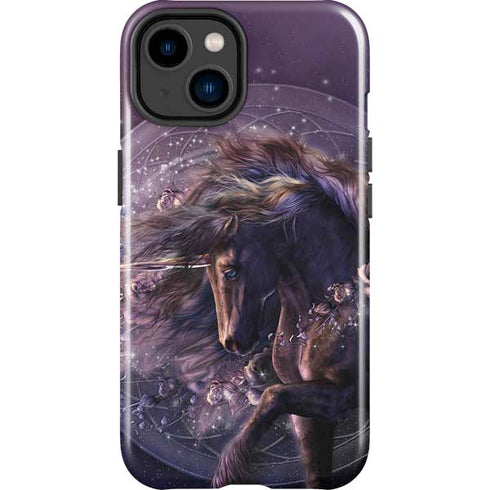 Black Rose Unicorn by Laurie Prindle iPhone 15 Impact Case