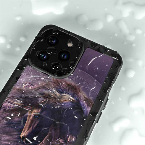 Black Rose Unicorn by Laurie Prindle iPhone 15 Pro Waterproof Case