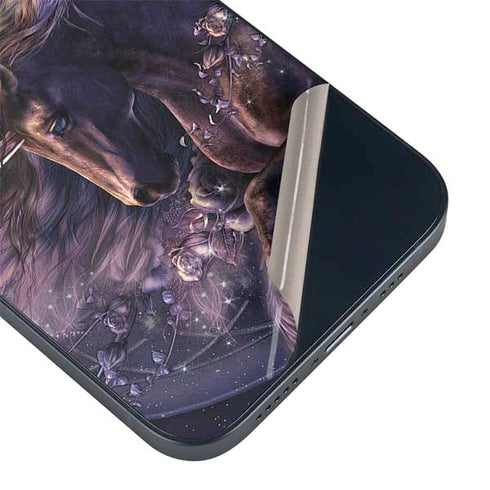 Black Rose Unicorn by Laurie Prindle iPhone 15 Skin