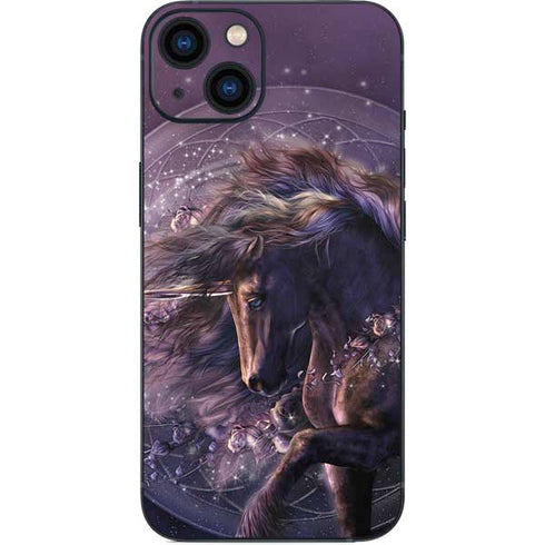 Black Rose Unicorn by Laurie Prindle iPhone 15 Skin
