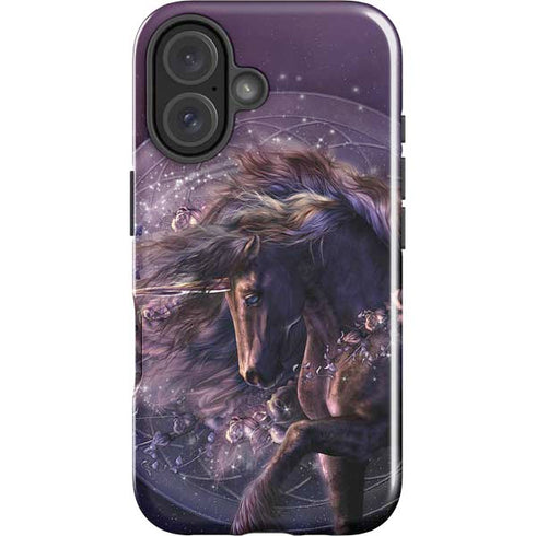 Black Rose Unicorn by Laurie Prindle iPhone 16 Impact Case