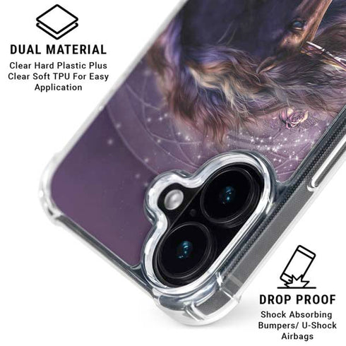 Black Rose Unicorn by Laurie Prindle iPhone 16 MagSafe Case