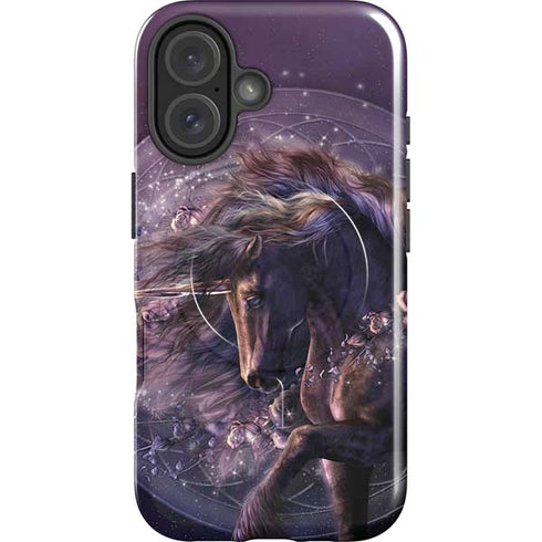 Black Rose Unicorn by Laurie Prindle iPhone 16 Magsafe Impact Case