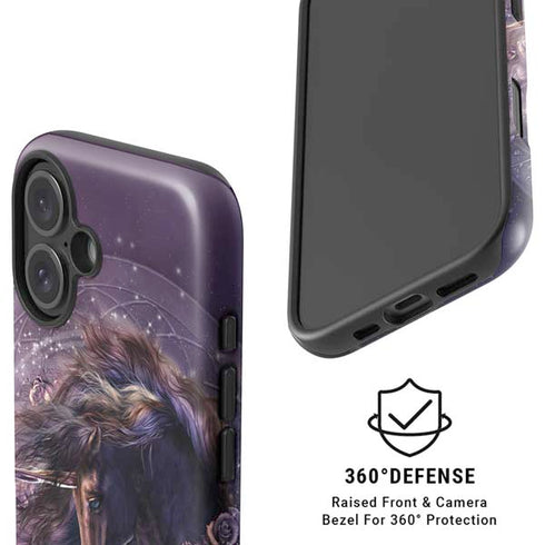 Black Rose Unicorn by Laurie Prindle iPhone 16 Magsafe Impact Case