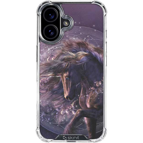 Black Rose Unicorn by Laurie Prindle iPhone 16 Plus Clear Case