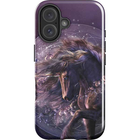 Black Rose Unicorn by Laurie Prindle iPhone 16 Plus Impact Case