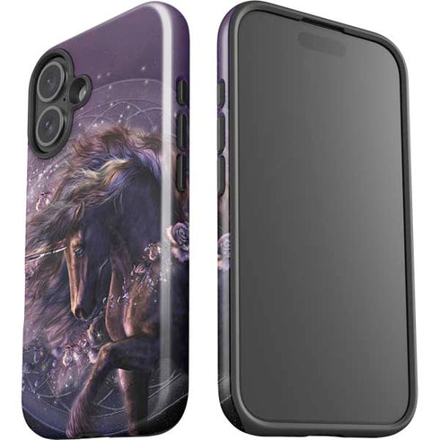 Black Rose Unicorn by Laurie Prindle iPhone 16 Plus Impact Case