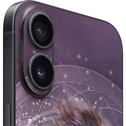 Black Rose Unicorn by Laurie Prindle iPhone 16 Plus Skin