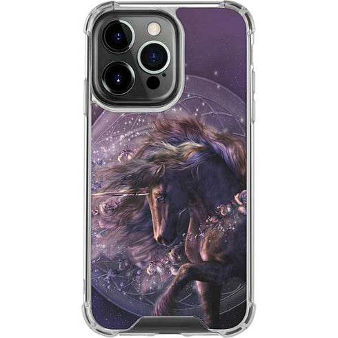 Black Rose Unicorn by Laurie Prindle iPhone 16 Pro Clear Case