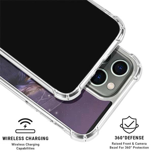 Black Rose Unicorn by Laurie Prindle iPhone 16 Pro Clear Case