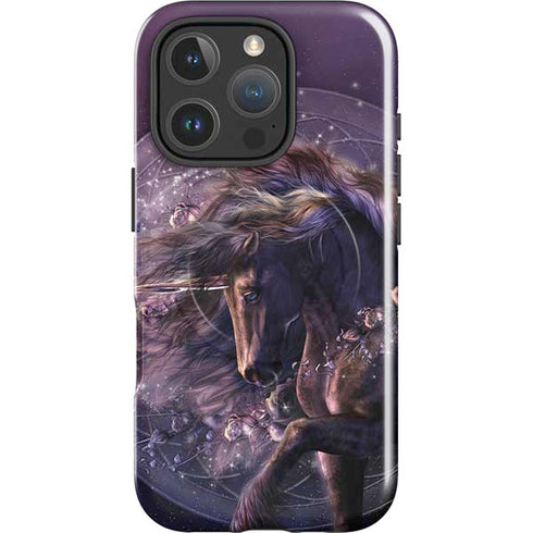 Black Rose Unicorn by Laurie Prindle iPhone 16 Pro Magsafe Impact Case