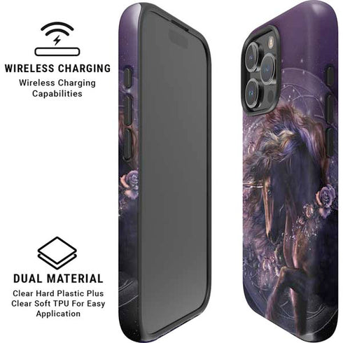 Black Rose Unicorn by Laurie Prindle iPhone 16 Pro Magsafe Impact Case
