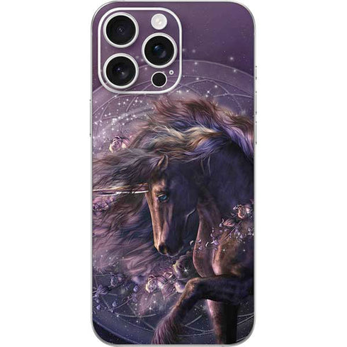 Black Rose Unicorn by Laurie Prindle iPhone 16 Pro Max Skin
