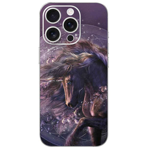Black Rose Unicorn by Laurie Prindle iPhone 16 Pro Skin