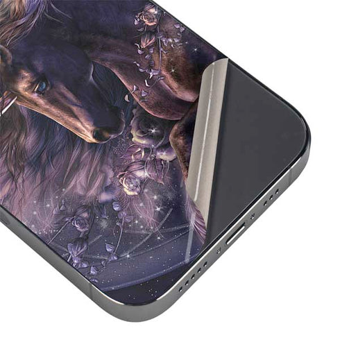 Black Rose Unicorn by Laurie Prindle iPhone 16 Pro Skin