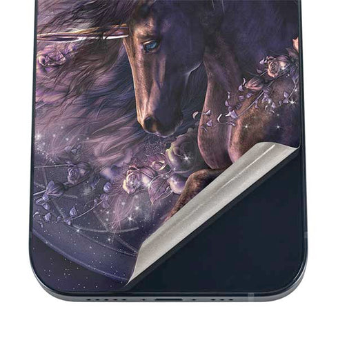 Black Rose Unicorn by Laurie Prindle iPhone 16 Skin