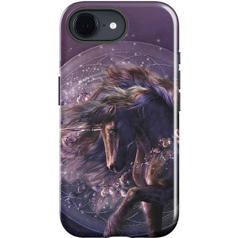 Black Rose Unicorn by Laurie Prindle iPhone 16e Impact Case