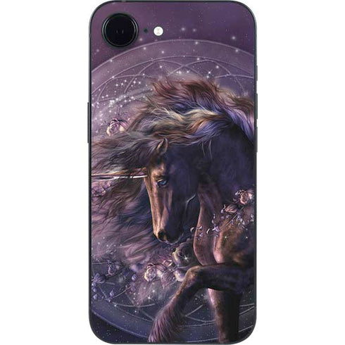 Black Rose Unicorn by Laurie Prindle iPhone 16e Skin